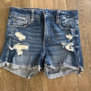 American Eagle High Rise Shortie Ripped Short Size 4